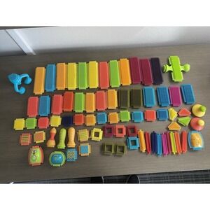 Bristle Blocks Lot of 74 Interlocking Building Stem Toys Bricks Stacking Sensory